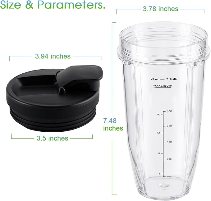 Vasos Repuesto Ninja 24oz 3 Paquete con Tapas miniatura 2
