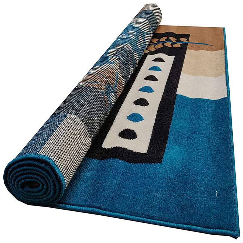 Image of Home Decore Acrylic Carpet for Your Living Room & Drawing Room Aywhere in Your Home (120x150 Blue Colour)- 4x5 Feet