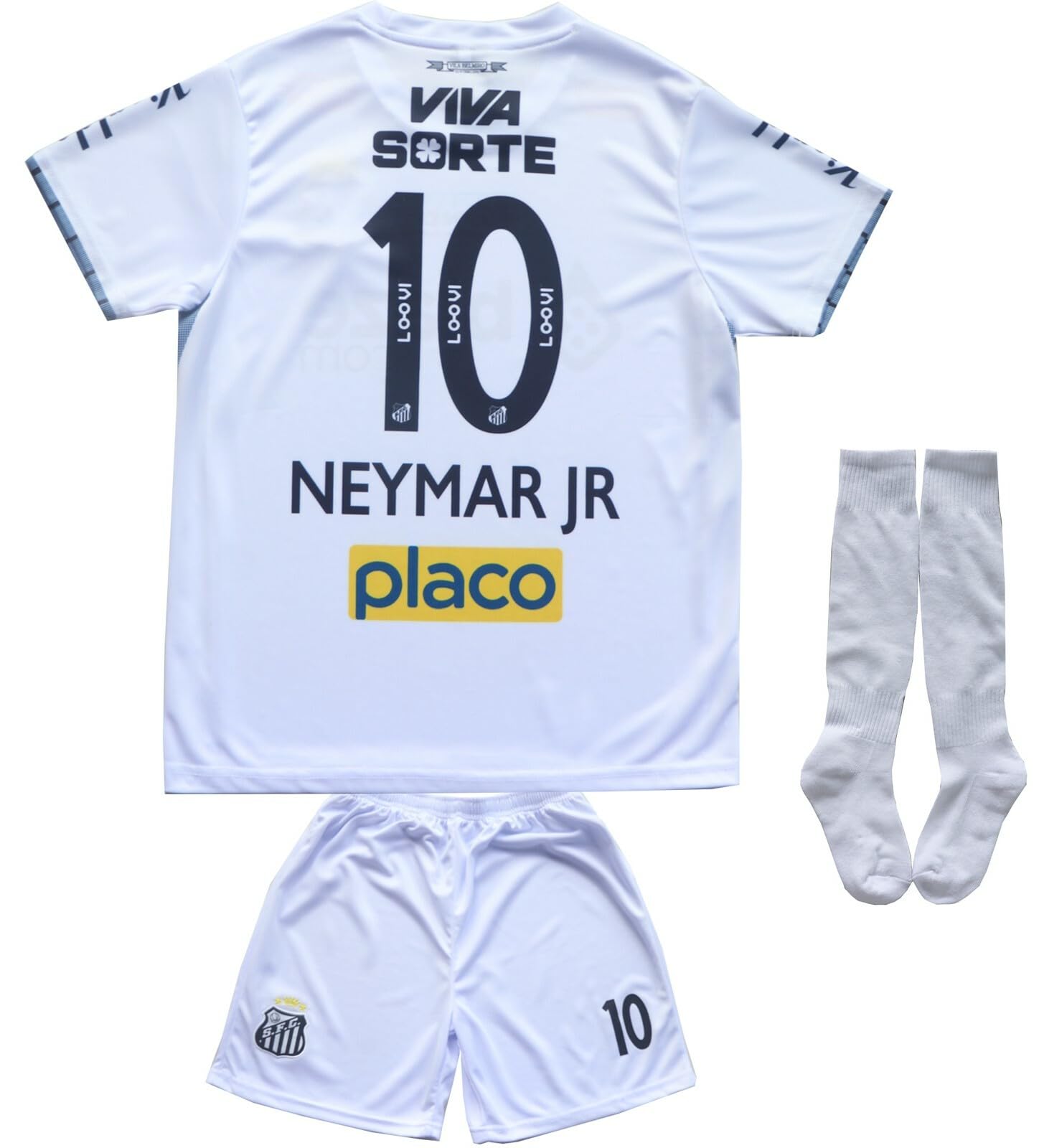 KEDI Santos 2024/2025 Neymar Jr. #10 Home Football Soccer Kids