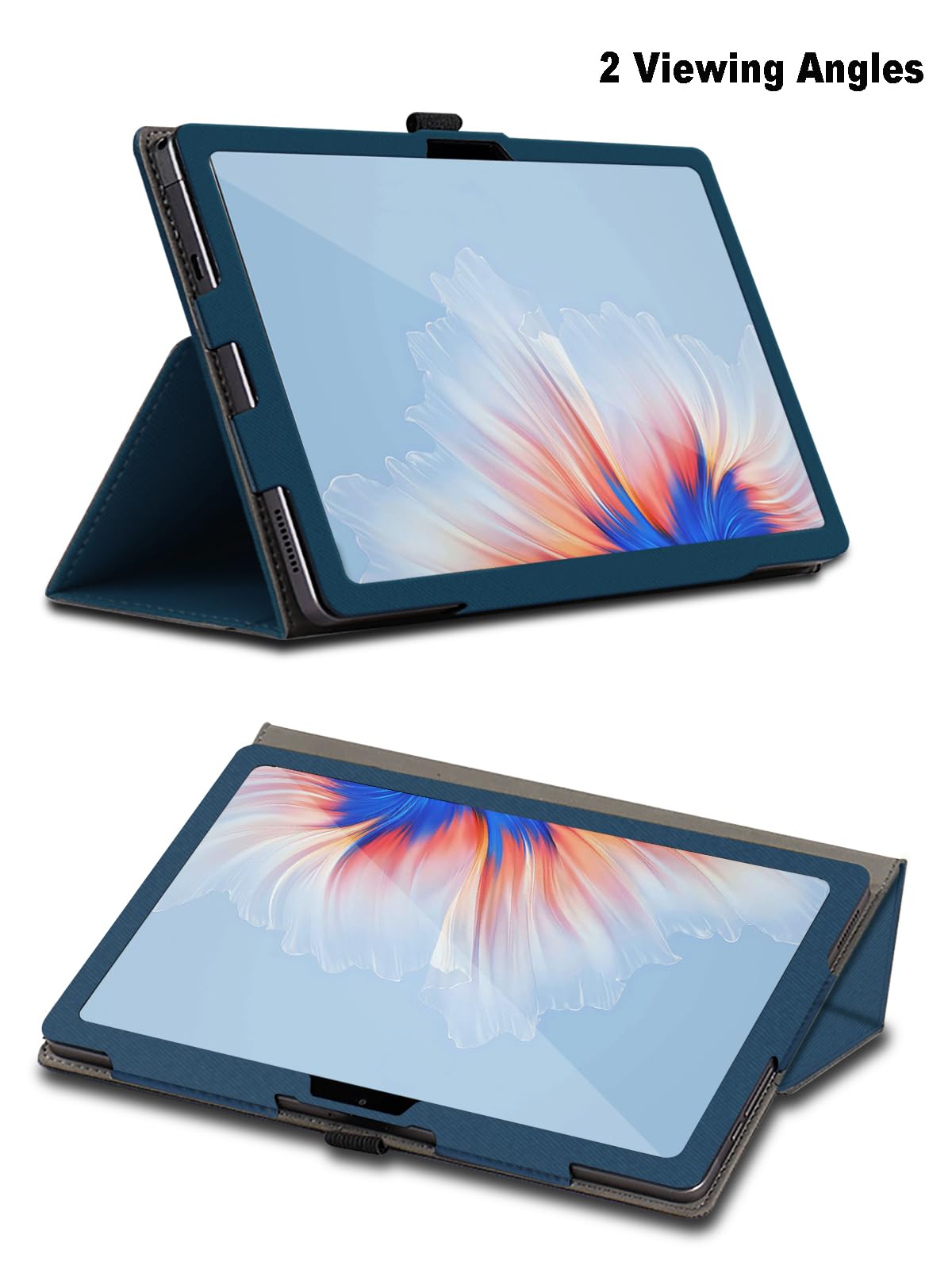 Housse Étui Pour Tablet DOOGEE U13 13 Pouces - Protection PU Cuir, Couverture Complète, Dragonne, Bleu