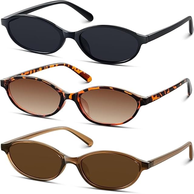 Lunettes de soleil ovales rétro pour femmes, tendance, légères, étroites, chic, œil de chat, petites lunettes vintage des années 90, protection UV400