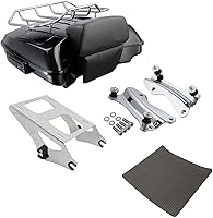Vista 19 de TCMT - Caja de maletero para motocicletas Black Latch Razor con almohadilla de respaldo para Harley Touring 2014-2025 CVO Road King Road Glide
