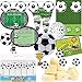 Produktbild 163-tlg Party Set * FUSSBALL * für Kindergeburtstag und Motto-Party für 6-8 Gästen mit Einladungen Partytüten Laterne Tischdecke Picker Medaillen Wimpelkette Kerzen Konfetti Pflaster Ballons uvm