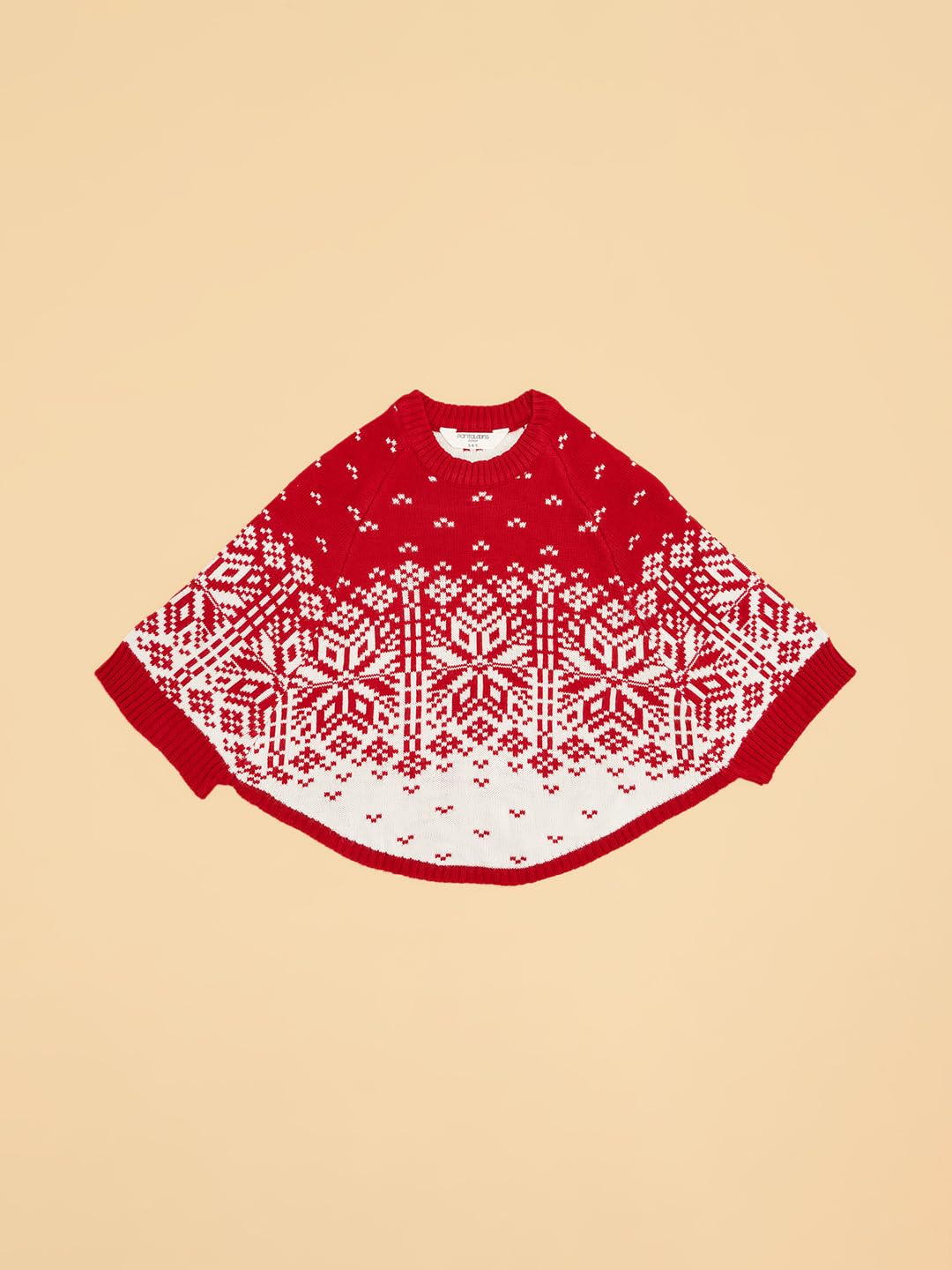 Girl's Pantaloons Junior Red Poncho,Poppy Red,5-6 YRS 1