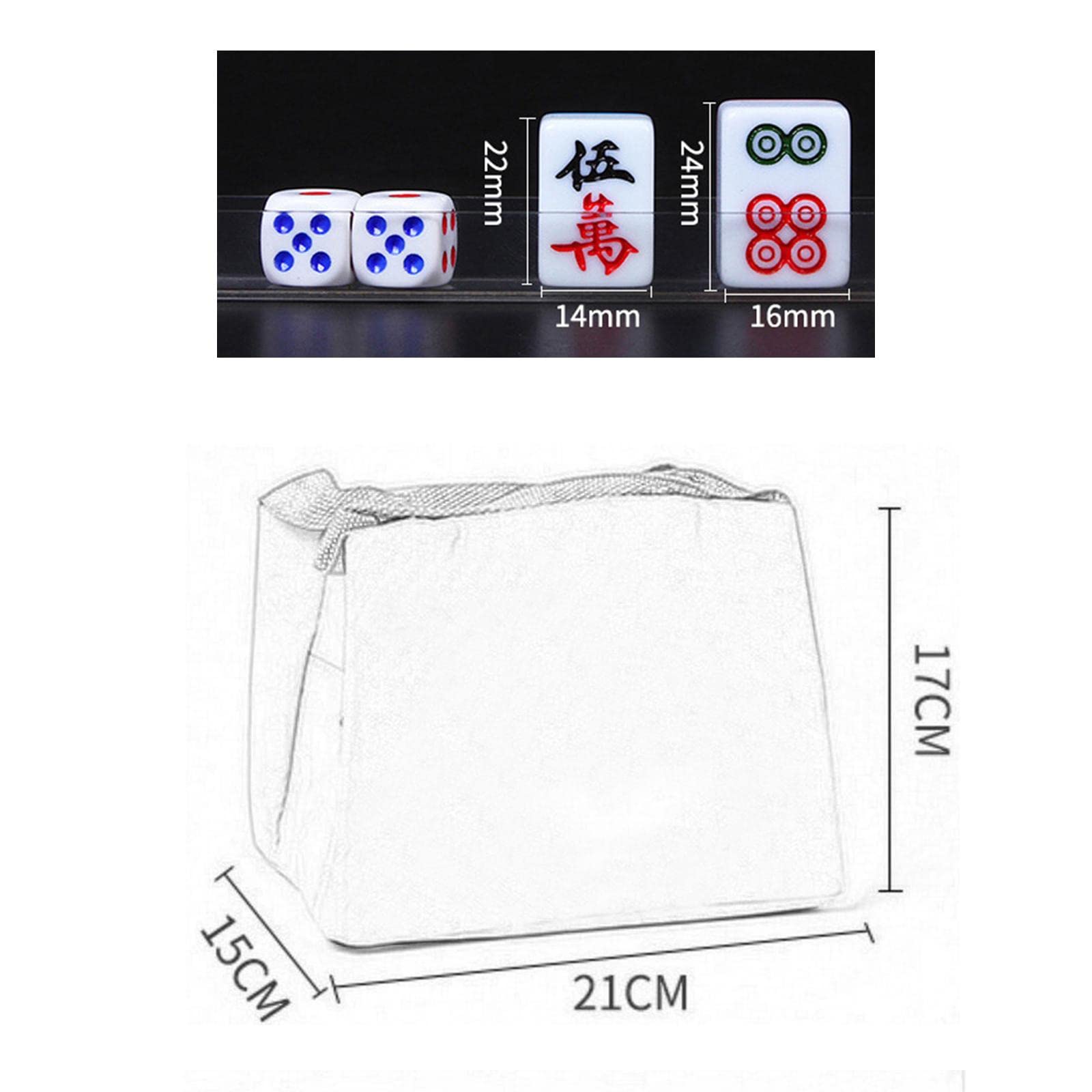 Chinesisches Mahjong Spielset – Freizeitspiel für Gehirnaktivitäten mit Praktischer Reisetasche für Familienfeiern Und Erwachsene, GELB