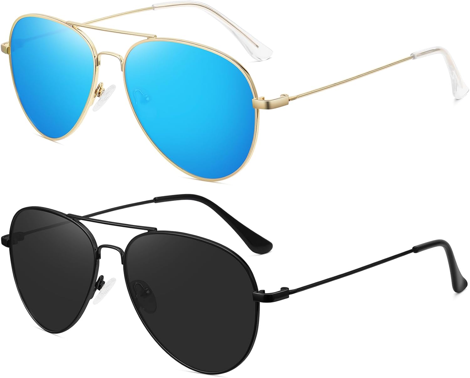 WOWSUN Classic Polarized Aviator Sunglasses for Women Men