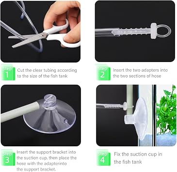 Aquarium Floating Plant Corral, Floating Plant Fence Fish Tank Accessories Aquarium Decoration for Intercepts Floating Plants, Fish Feeding (Floating Plant Corral)