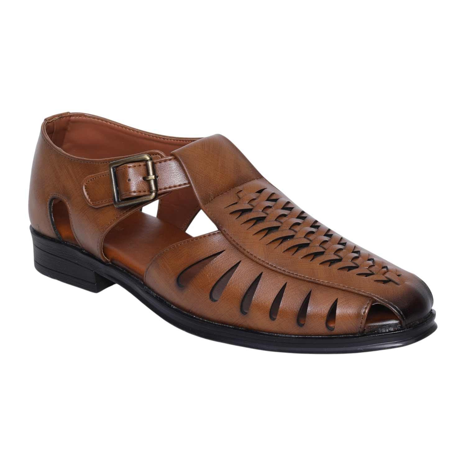 bellissimo Mens Tan Classic Fisherman Sandal-picture-23