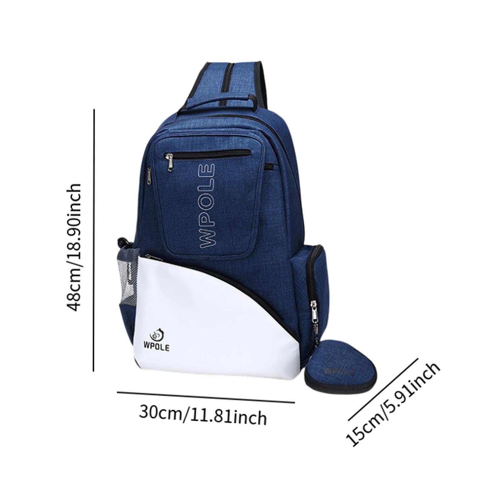 Zaino Tennis Tavolo Custodia Racchetta Borsa Portaoggetti Copri Racchetta Protezione Realizzato in Tessuto Oxford Impermeabile Resistente All’usura