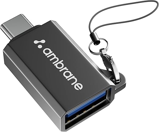 Ambrane USB 3.0 to Type C OTG Adapter, with Thunderbolt to USB to Adapter, 10Gbps High Speed Data Transfer, Compatible with for All Type C Devices…