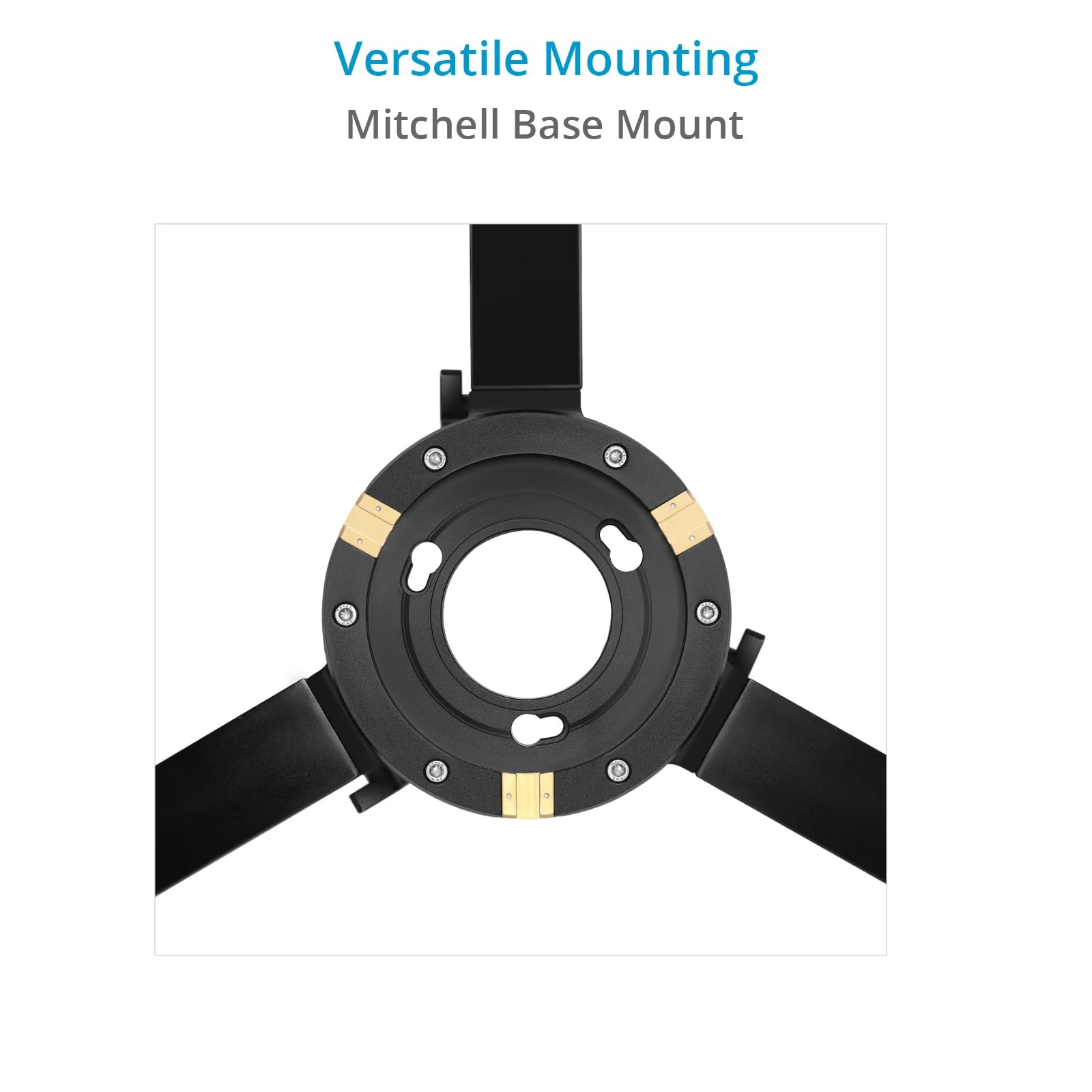 Proaim Marcus DL-MRCS-01 Chariot pour appareil photo avec base adaptateur Mitchell et Euro/Elemac pour trépied Bazooka Livré avec roues amovibles et pieds pointus Charge utile jusqu'à 453 kg