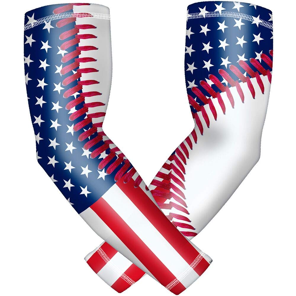 DOVICKElbow Compression Arm Sleeve For Men & Women 2pcs/pack Youth & Adult 6 Sizes Baseball Football Basketball Sports