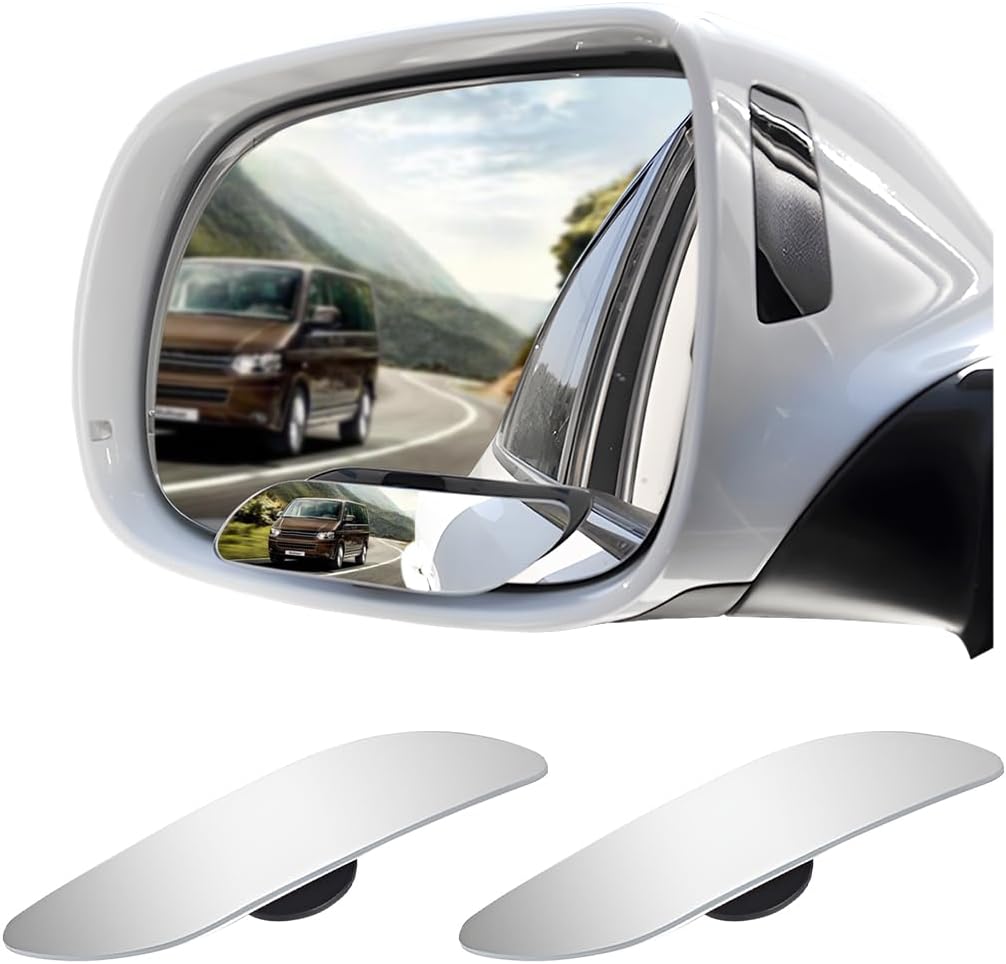 Blind Spot Mirror, 2" Round HD Glass Frameless Convex Rear View Mirrors - View #3