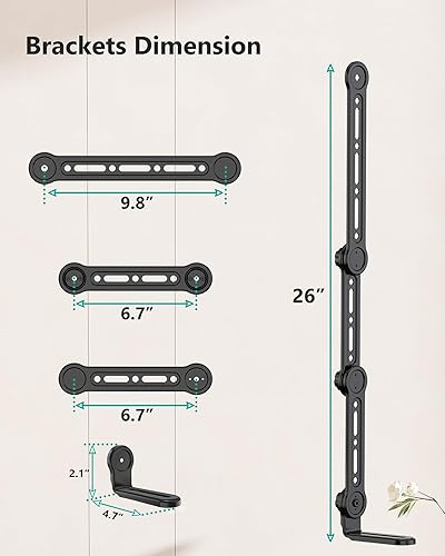 Miniatura 3 de WALI Universal Soundbar Mount for TV, Heavy-Duty Bracket for Mounting Above or Below Screen, Holds Up to 33 lbs, Fits Samsung, Sony，