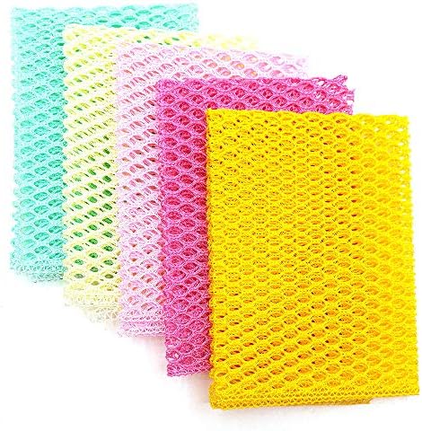 Olivia tree 5PCS Innovative Dish Washing Net Cloths,Scourer, Quick Dry,Perfect Scrubber for Washing Dishes 11" by 11"