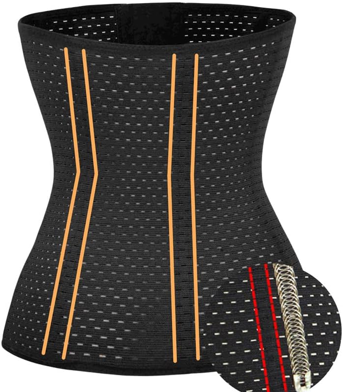Miniatura 8 de Entrenador de cintura Cincher Body Shaper Sport Entrenamiento para reloj de arena 6 unids Hueso de acero más alta compresión