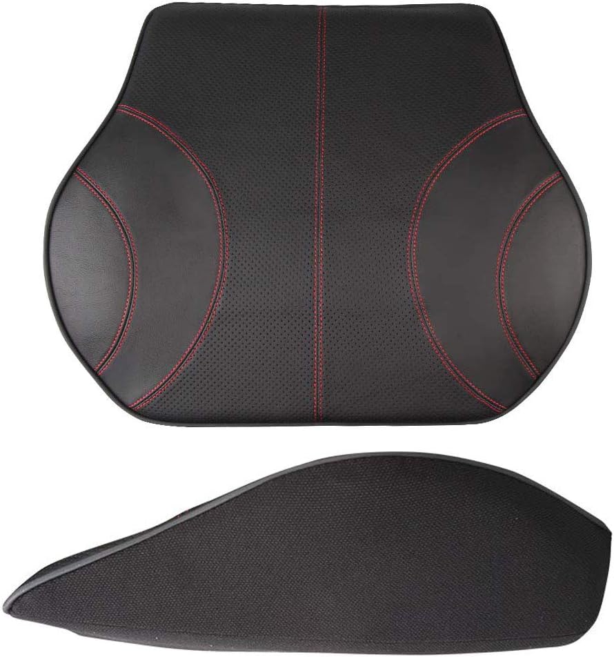 PU Soft Leather Lumbar Cushion,Car Seat Lower Back Support Pillow with Soft Memory Foam,Comfortable for Car Driving & Home Office Computer Chairs Back Pain Relief Corrects Posture - Image 4