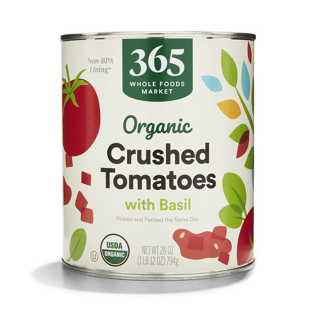 365 by Whole Foods Market, Organic Crushed Tomatoes With Basil, 28 Ounce