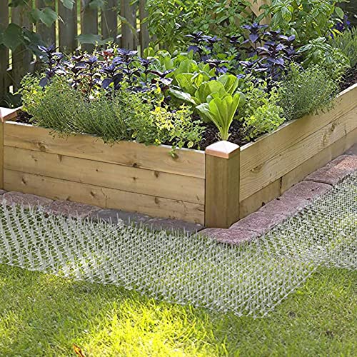 4 m - Tappetino da giardino repellente per gatti e cani, portatile, per esterni, colore: bianco