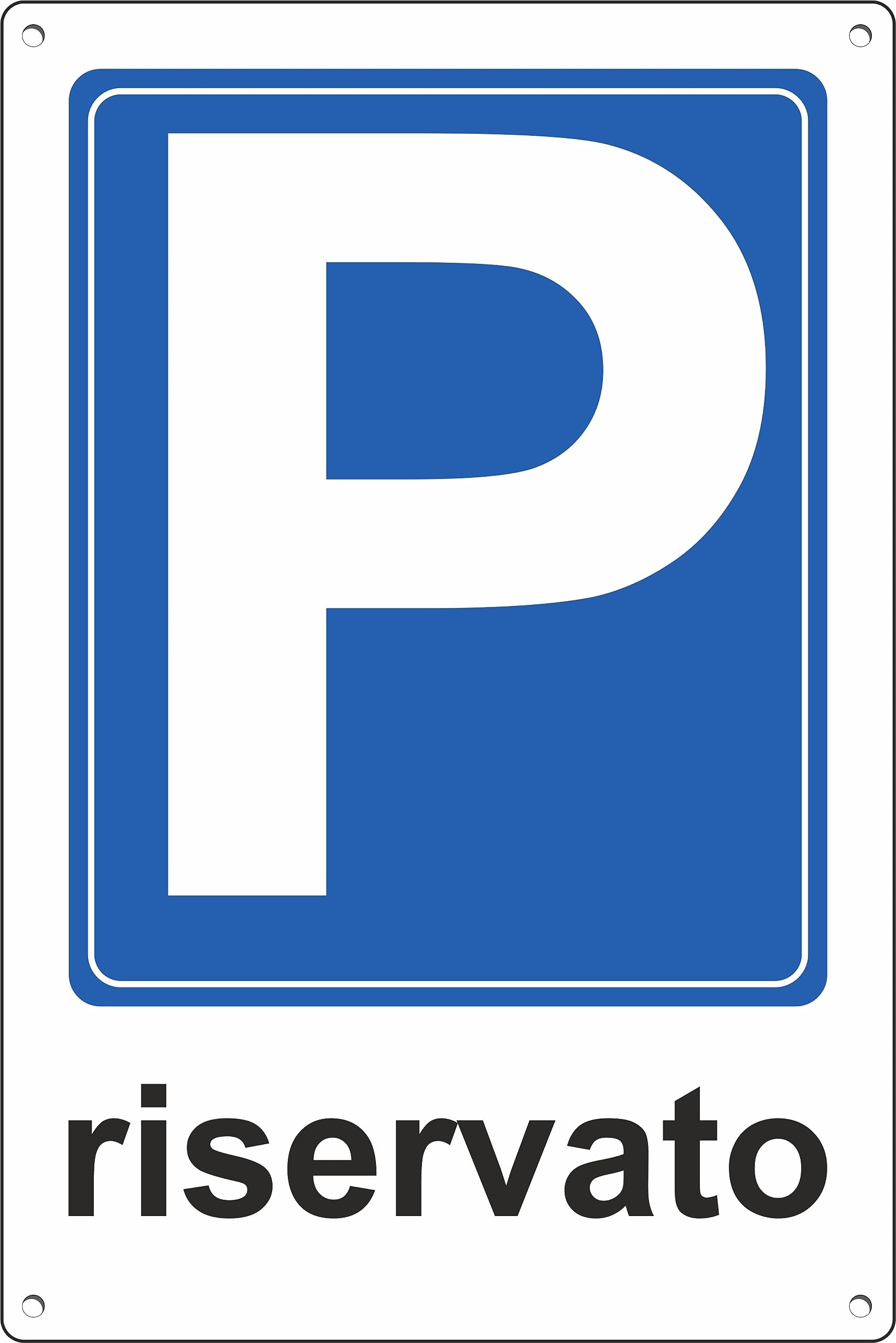 Targa Da Esterno Resistente Printengel Targa Per Parcheggio In Alluminio Composito 50x13 Cm - Spessore 3mm, Con Supporti A Parete O Pali Opzionali Targa Con Supporti A Muro - Foto 3