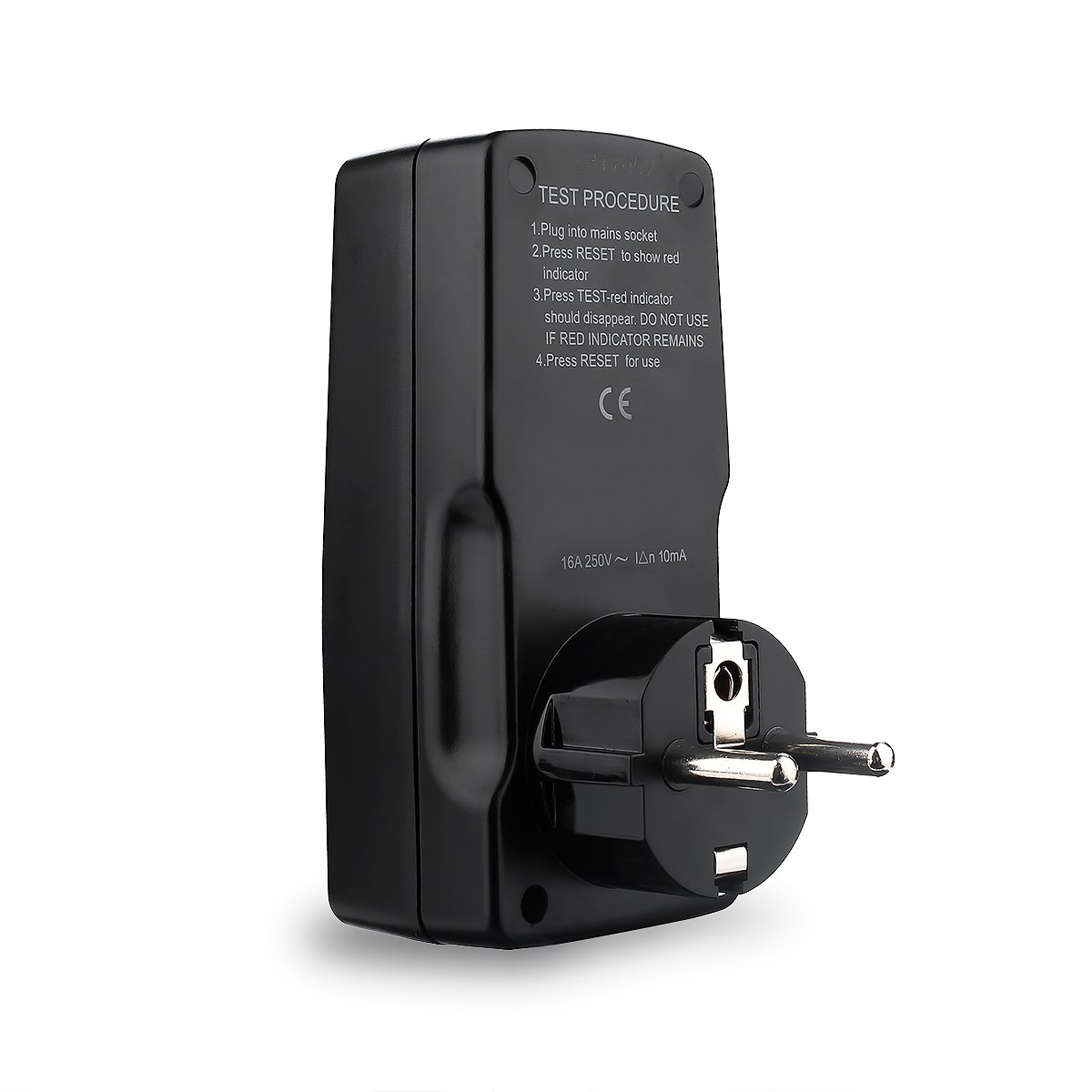 Disjoncteurs Adaptateur RCD de sécurité 16 AMP RCD Plug pour Appareils Ménagers et Outils - Noir