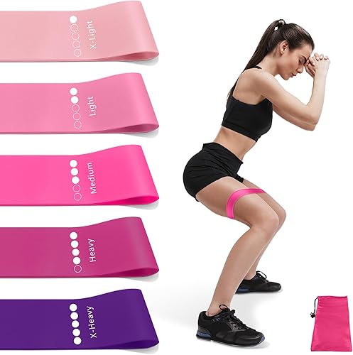 Bandas de resistencia para entrenamiento, bandas de resistencia con 5 niveles de resistencia, bandas de entrenamiento multicolor para entrenamiento