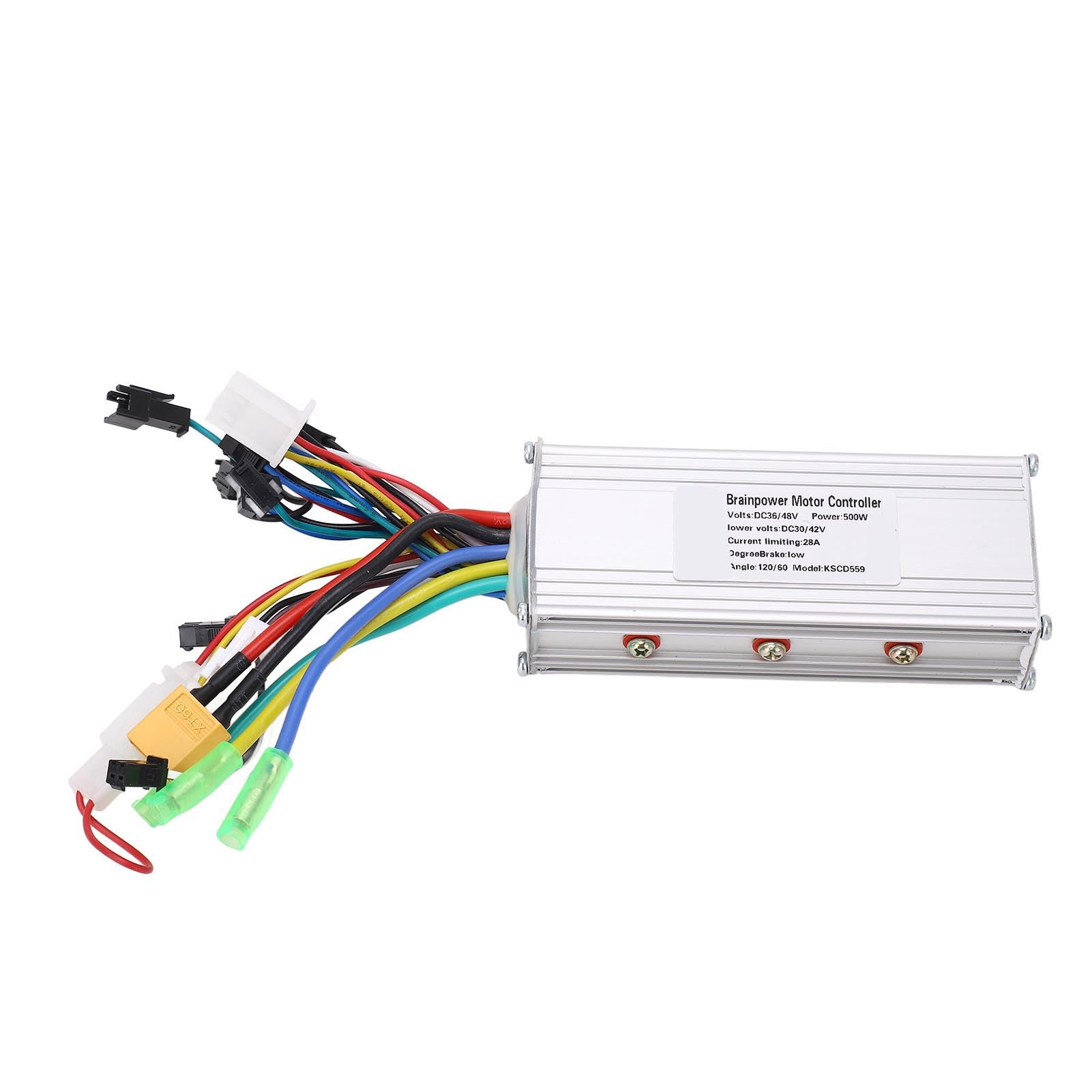 FILFEEL Contrôleur de Moteur sans Balais pour Vélo électrique 500W 36V 48V, avec Boîtier en Aluminium pour Balade