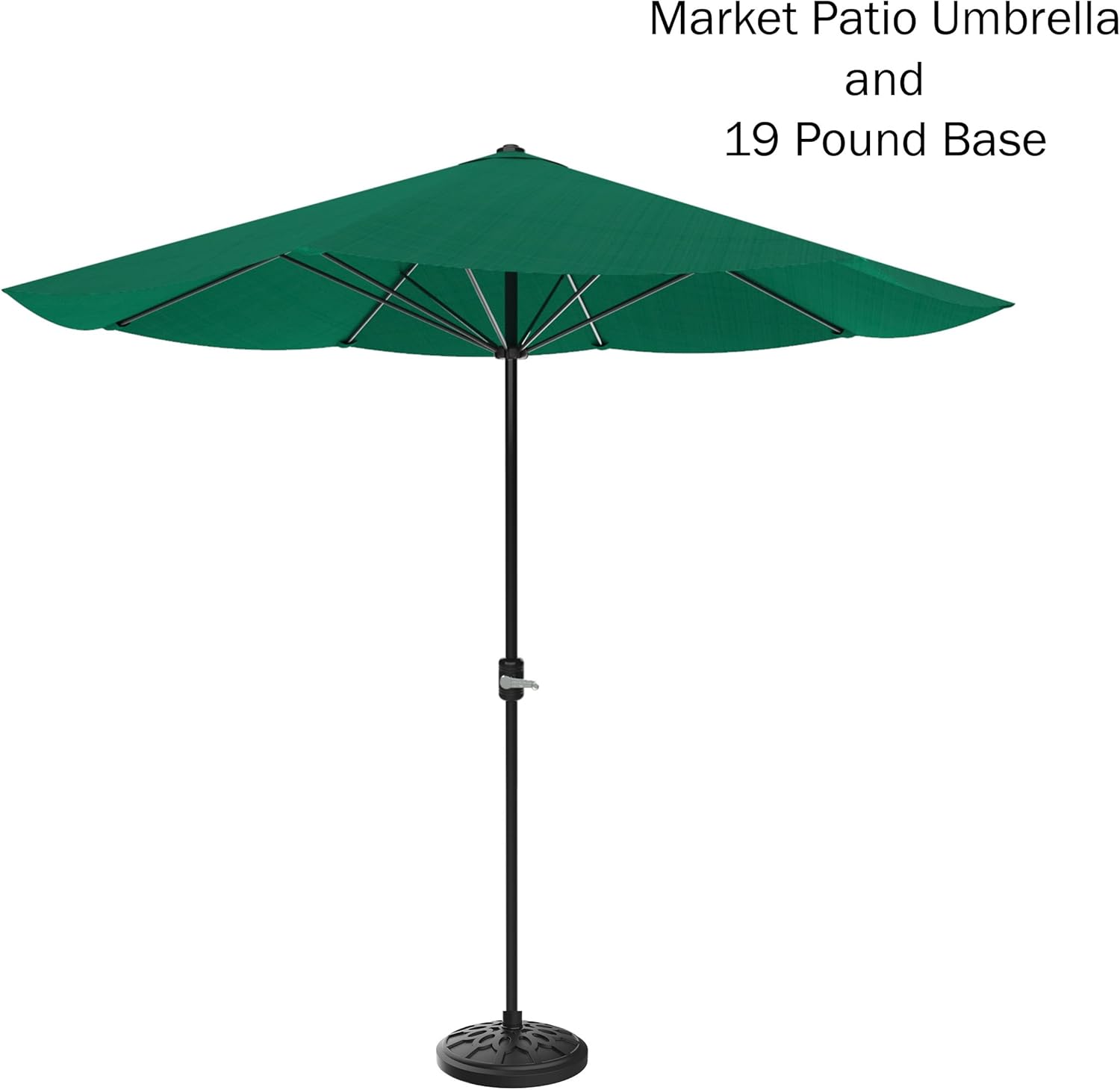 Pure Garden 9-Foot Patio Umbrella with Base, Hunter Green