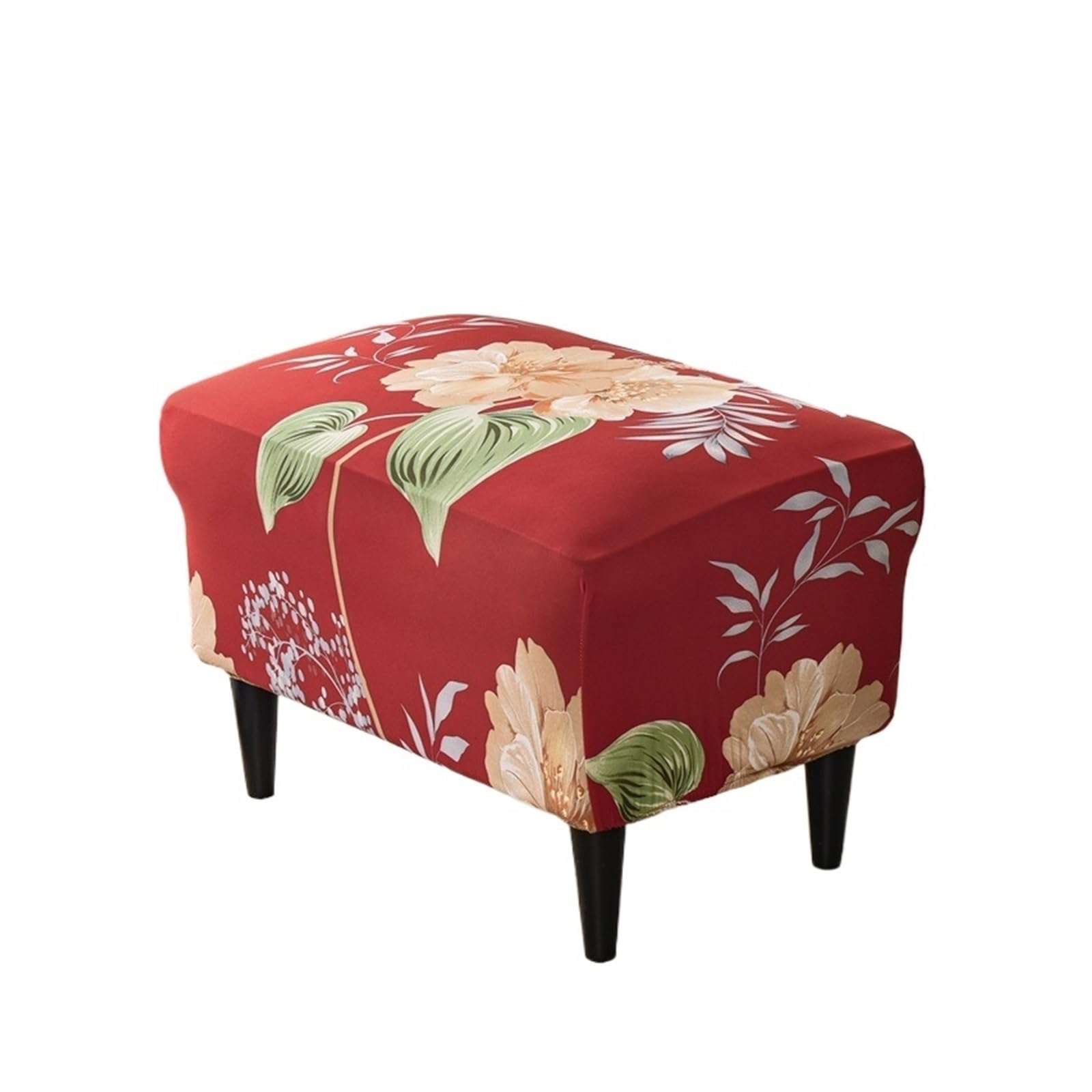 GCYEIDMA Wing Chair Slipcover Wing Chair Slipcovers Stretch Fabric Wingback Sofa Covers Elastic Printed Armchair with Seat Cushion Case(B7 Ottoman Cover)