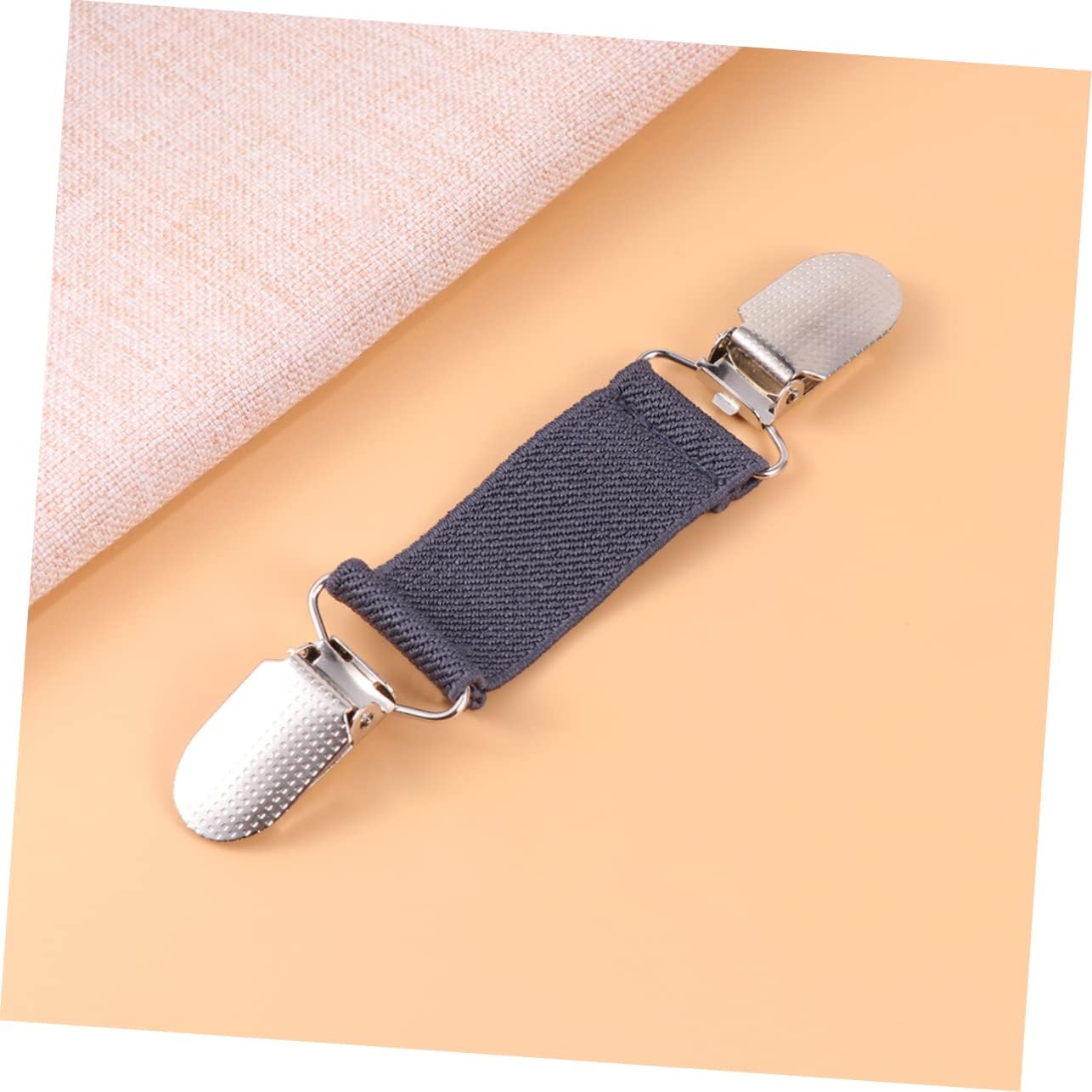 6 Pairs Fixed Buckles for Bed Sheet Sofa Non-Slip Fastener Mattress Topper Straps Couch Straps Elastic Alloy Grippers