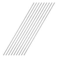 Vista 201 de uxcell Varilla redonda sólida de acero inoxidable 304 de 0.197 in x 5.906 in para manualidades de bricolaje - 10 piezas