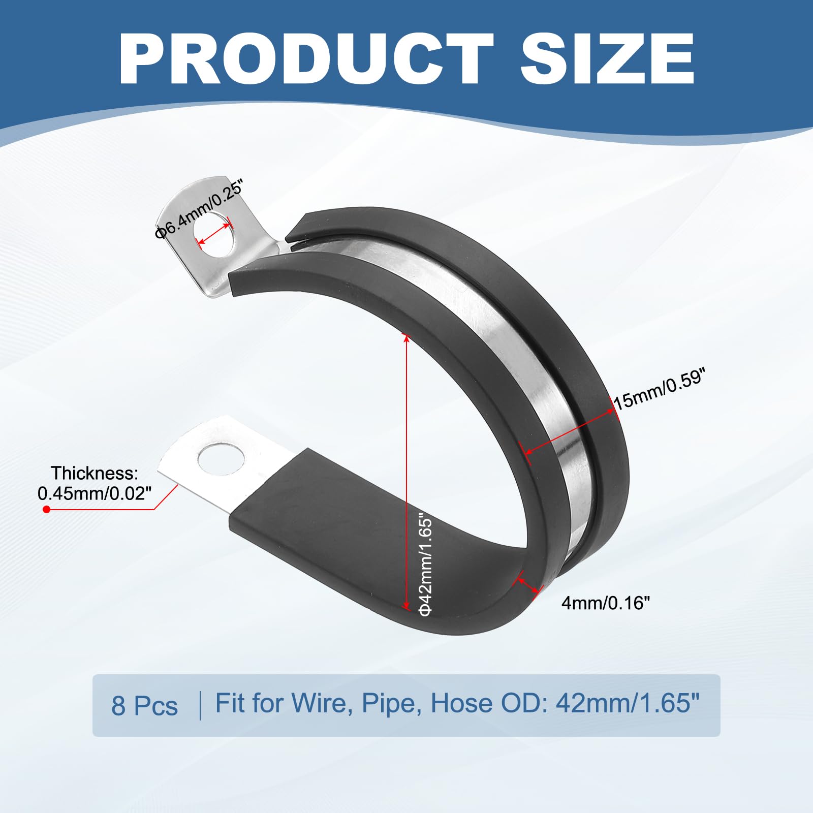 PATIKIL 1-11/16 Inch Cable Clamp - Image 2