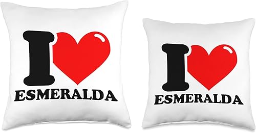 Miniatura 3 de I Love Esmeralda Throw Pillow, 18x18, Multicolor