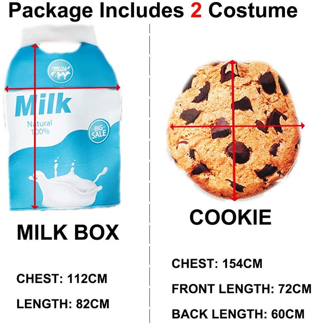 EraSpooky Latte E Biscotti Costume Cosplay Per Adulti Divertente Vestito Da Festa Abiti Di Halloween