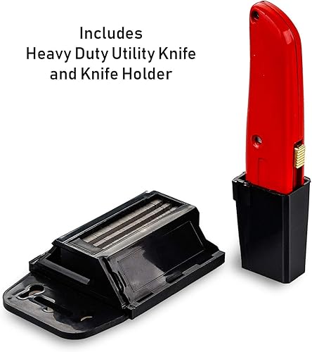 Miniatura 4 de CANOPUS Dispensador de cuchillas de cuchillo utilitario con cuchillo utilitario retráctil, cuchillas afiladas de un solo filo resistente, fabricado