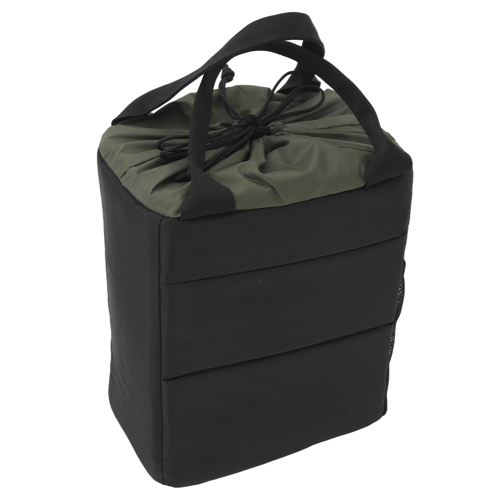 Custodia per fotocamera, tessuto impermeabile antiurto ispessito rimovibile separatore fotocamera borsa fotografica fodera di grande capacità morbida trazione a mano per A9 per R6, Nero e verde