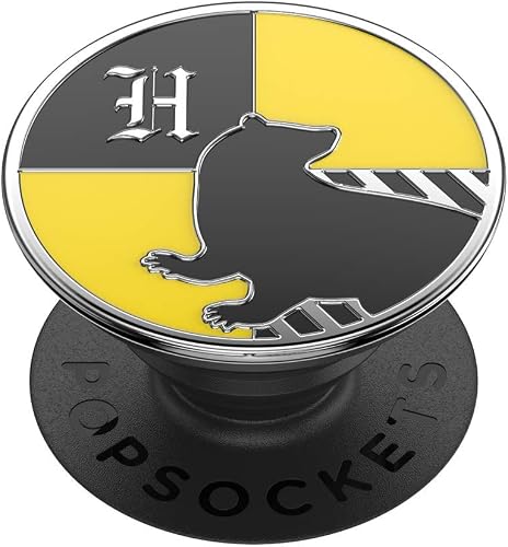 PopSockets Phone Grip with Expanding Kickstand, PopSockets for Phone, Harry Potter - Enamel Hufflepuff