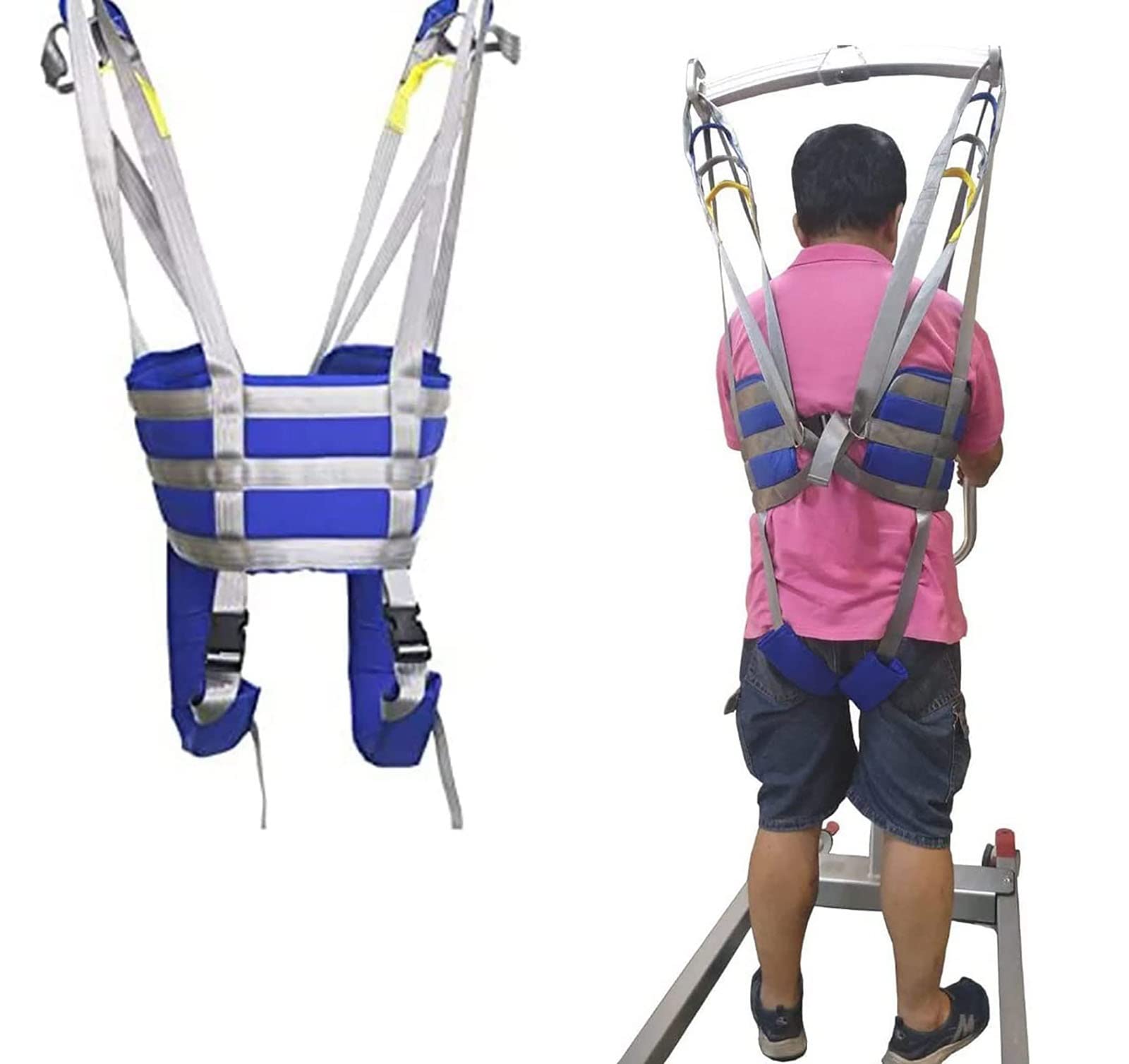CEEBUS Grúa de Paciente Cinturón de traslado Profesional Ajustable, arnés para Pacientes para máquina de traslado, arnés para elevación de Pacientes, bipedestador para Ancianos (Size : L)