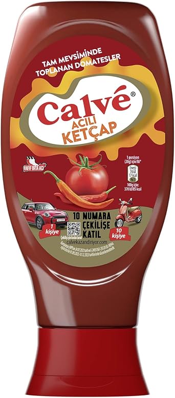 Calve Ketchup Tomatoes Collected During the Spicy Season 400 g with Mild Medium Bitterness