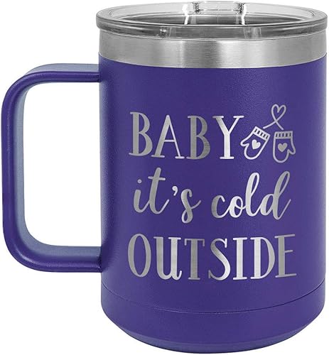 Taza de café con tapa abatible para bebé, de 15 onzas, con aislamiento de viaje, ideal para regalo de cumpleaños o Navidad de mujeres o hombres