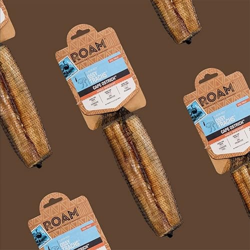 Miniatura 7 de ROAM Pet Treats Hueso de avestruz para perros, paquete de 2 para razas medianas y grandes – Masticables de larga duración para perros con tráquea de