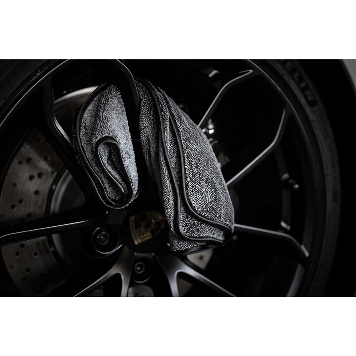 detailmate Gyeon Q²M WetCoat 500 ml sigillante spray + panno in microfibra 40 x 40 cm, 1000 GSM, grigio scuro + panno in microfibra 50 x 80 cm, 1000 GSM, grigio scuro