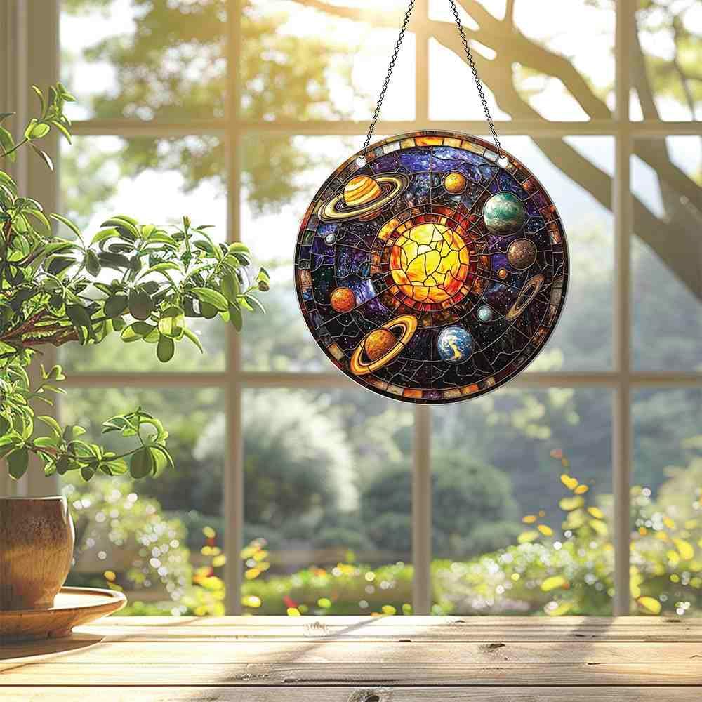 Solar System Acrylic Ornaments Suncatcher Women Men Gifts Christmas Decor image 2
