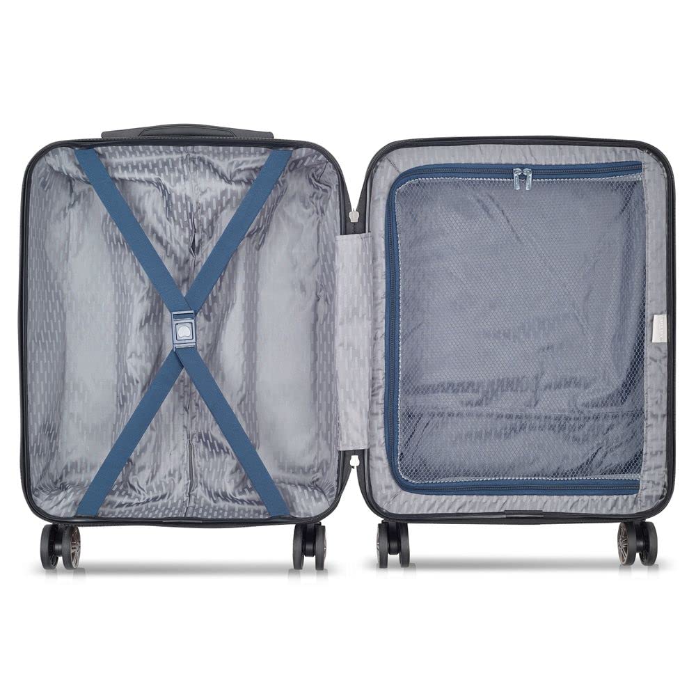 DELSEY PARIS Meteor - Valigetta per cabina sottile, 4 ruote doppie, 55 cm, unisex, per adulti, viola 08 (viola), 55 cm