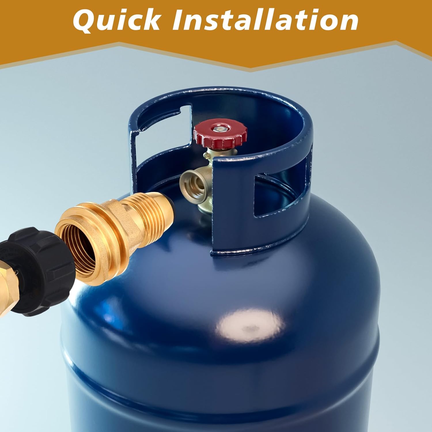 8 Pack Propane Tank Adapter Converts for 1 lb Solid Brass QCC1 Regulator Valve POL Inflatable Connector Valve Replacement Fits QCC1/ Type1 Propane Tank and 1 lb Throwaway Disposable Cylinder