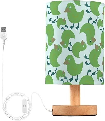 Miniatura 2 de Nightstand Lamps Kids Table Lamp with USB Animals Green Ducks Lamp for Kids Room Homes
