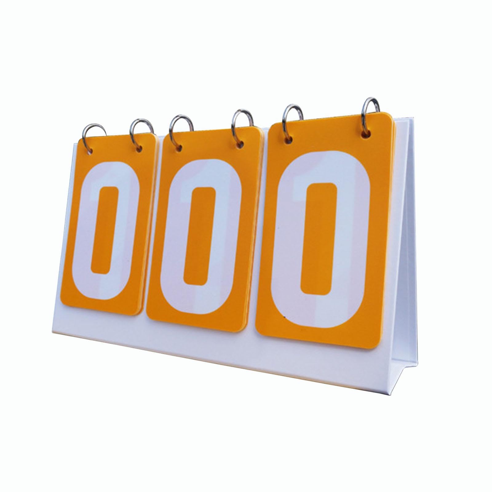 kowaku Score Counter Flip Score Board Lightweight Team Games Score Flipper Scoreboard Flipper for Football Basketball Tennis Ball, Yellow