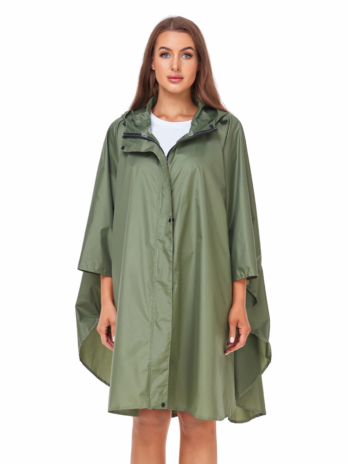 SaphiRose Poncho de pluie imperméable à capuche pour hommes et femmes, pour adultes