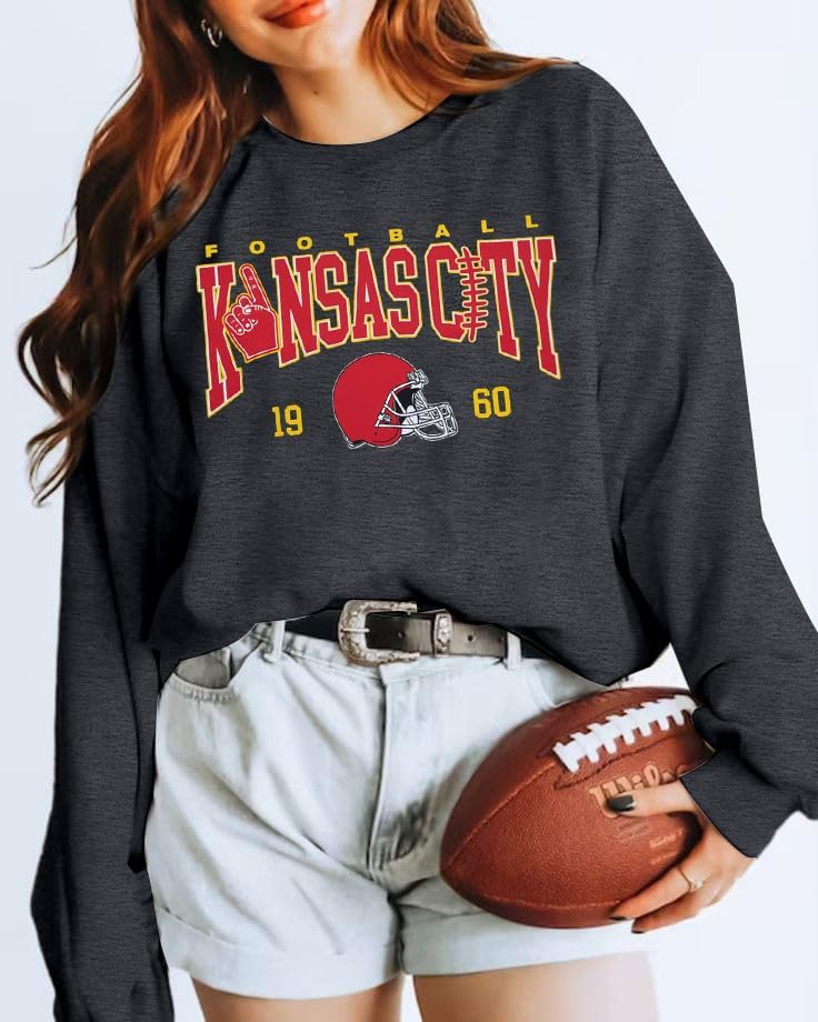 UNIQUEONE Game Day Sweatshirt Women Football Sweatshirts Football Mom Hoodie Touchdown Shirt Casual Crewneck Pullover - Image 2