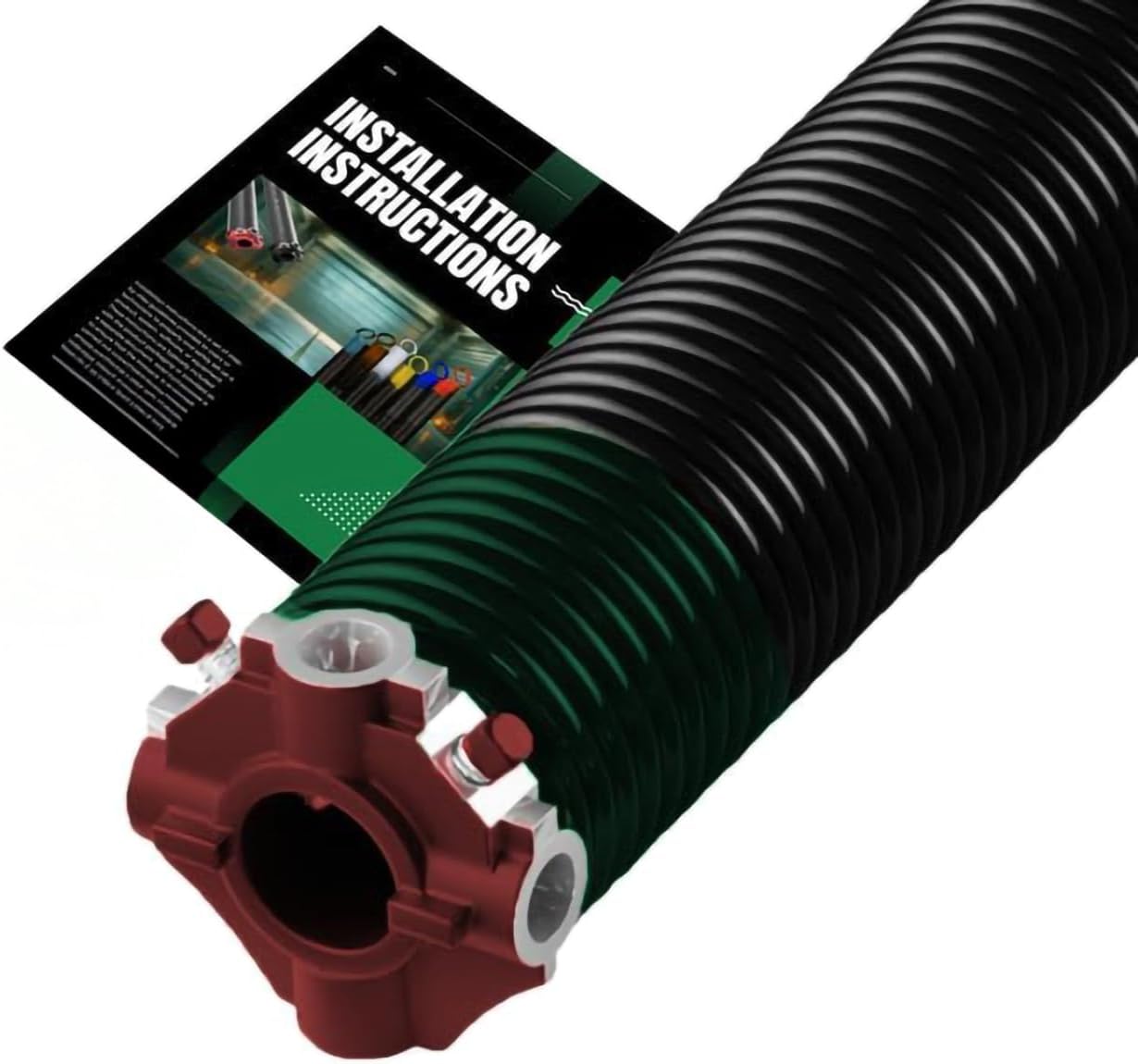 2" Garage Door Torsion Spring Black Cone 0.192 x 2 x 24" – Heavy-Duty Garage Door Replacement Spring, Up to 40,000 Cycles, Weather-Resistant, No Lubrication Needed, 5-Year Warranty (Single Spring)